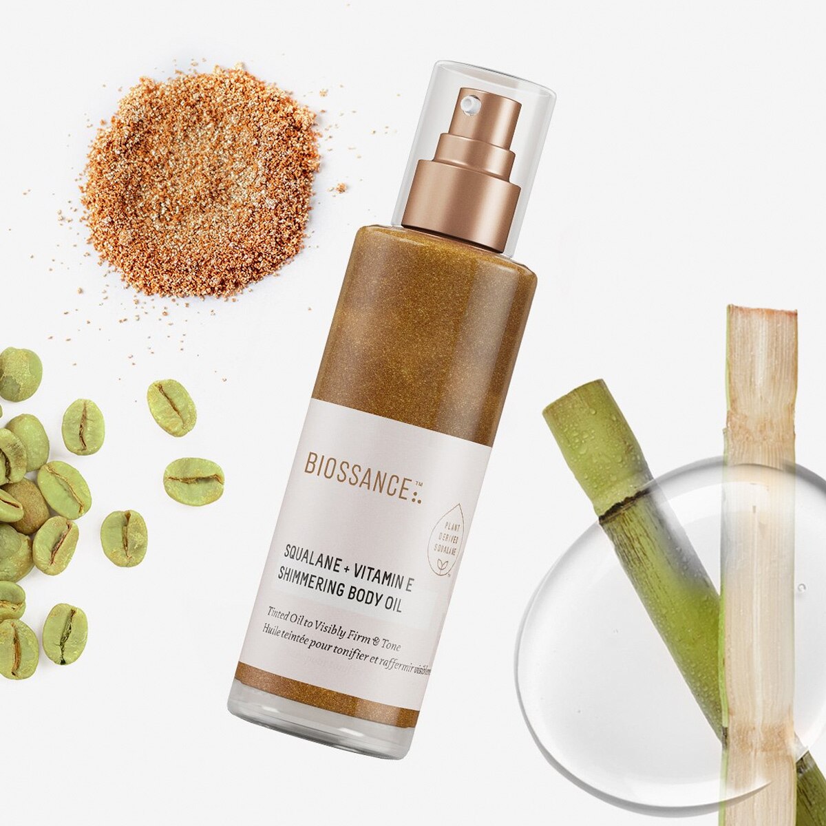 SQUALANE + VITAMIN E SHIMMERING BODY OIL ACEITE CORPORAL CON BRILLOS, VITAMINA E Y ESCUALANO